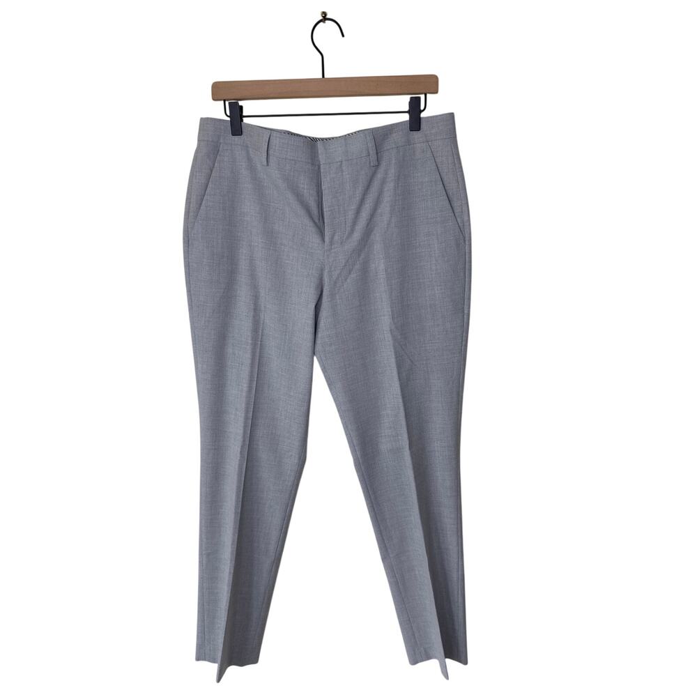 EXPRESS Stretch Wrinkle Resistant Slim Gray Dress Pants Size 31x32